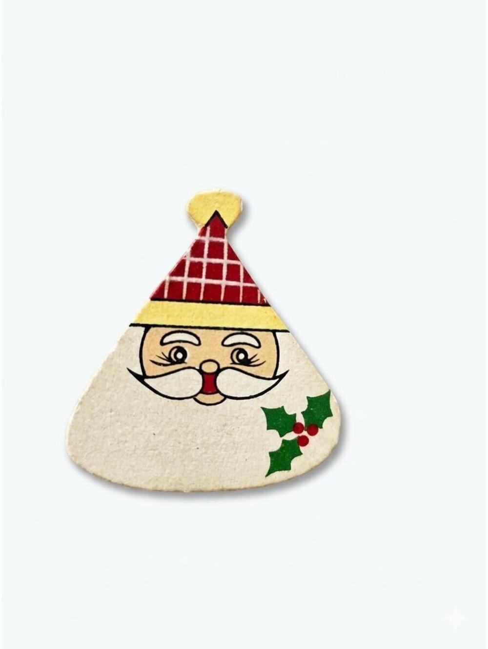 Vintage Style Santa Claus Brooch Pin Festive Christmas Holiday Jewelry Gift